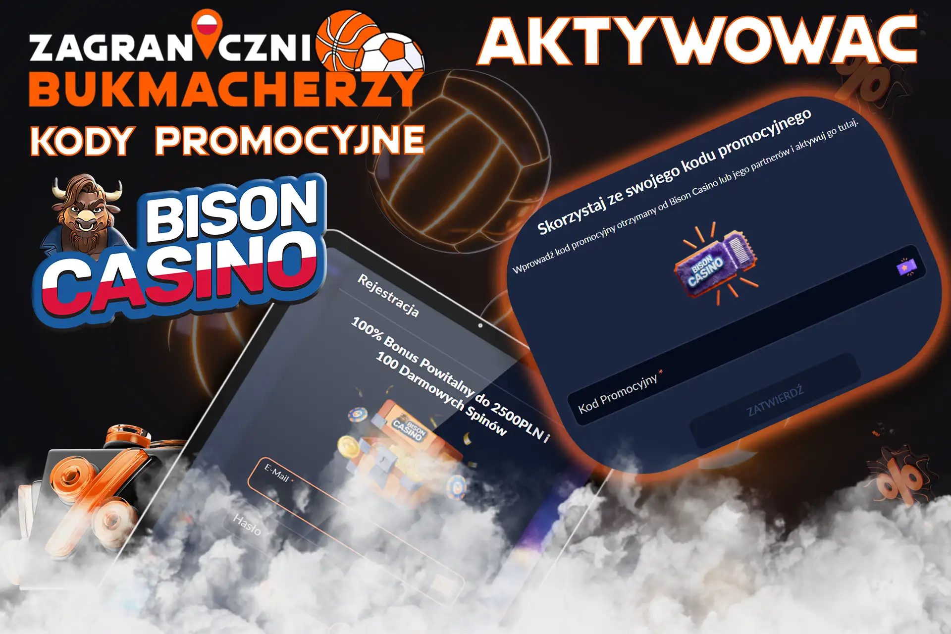 Zarejestruj się, wpisz kod promocyjny i odbierz bonus