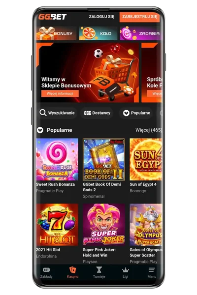 Kasyno GGBet na urządzeniu mobilnym