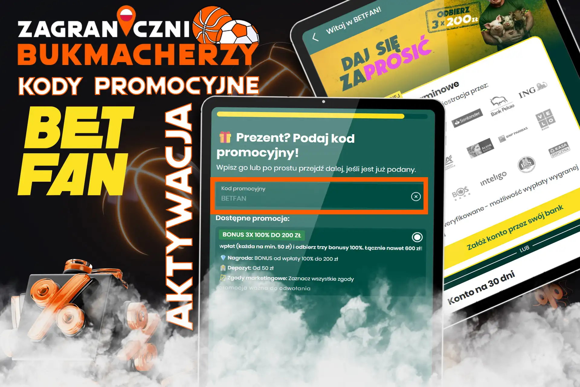 Wprowadź aktualny kod promocyjny podczas rejestracji u bukmachera Betfan