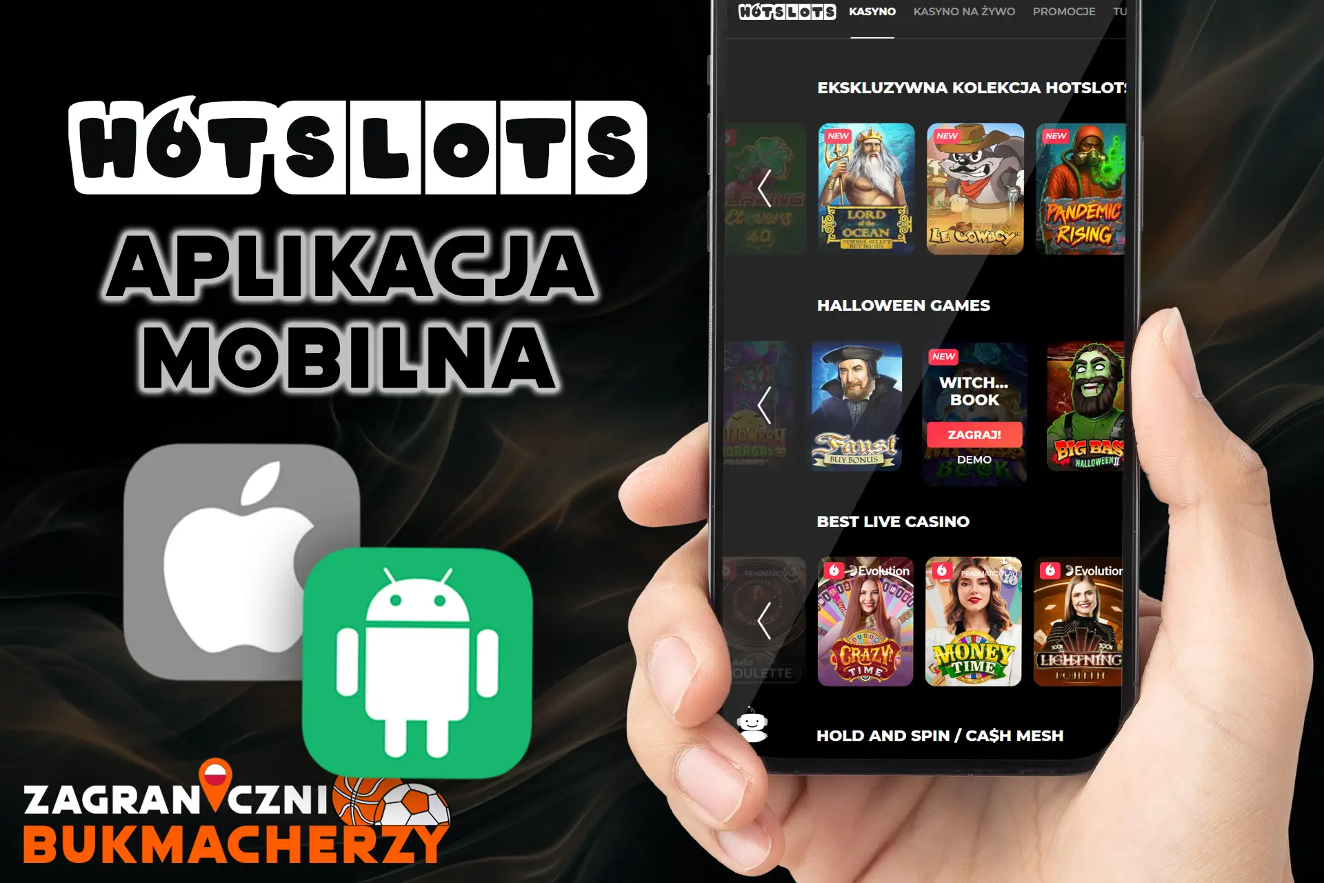 Wygodna aplikacja mobilna kasyna HotSlots na Androida i iOS