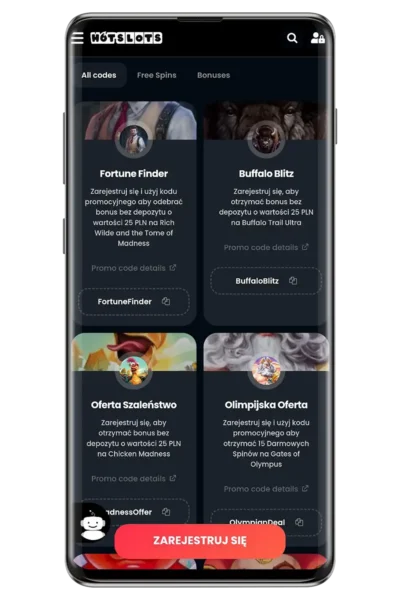 Kasyno HotSlots na urządzeniu mobilnym